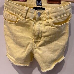 GAP DENIM Stretch High Waist Short | Size 10 Girls Yellow